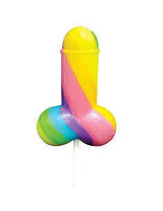 PRIDE - SPENCER and FLEETWOOD RAINBOW COCK LGBT LOLLIPOP