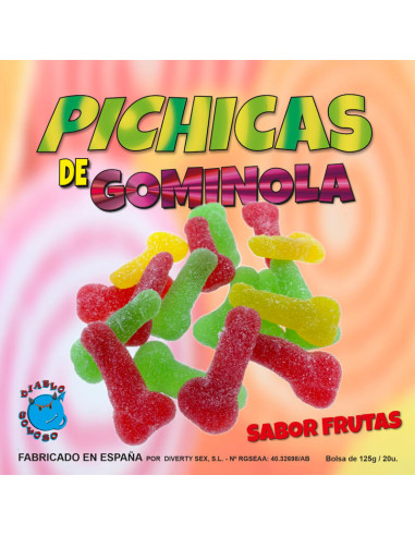 DIABLO GOLOSO - FRUIT GUMMINOL PICHITAS WITH SUGAR