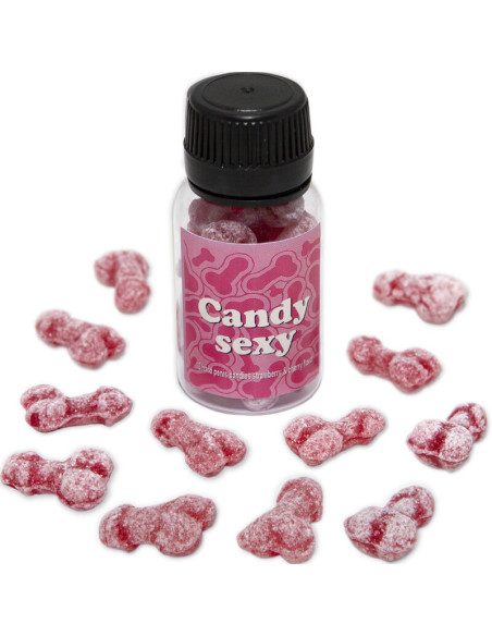 DIABLO PICANTE - CANDY SEXY JAR OF 12 STRAWBERRY-CHERRY FLAVOR GUMMIES