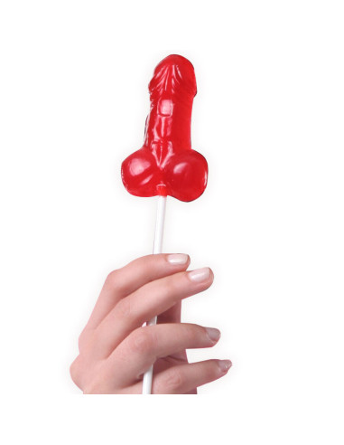 SECRETPLAY - DISPLAY ASSORTMENT PENIS LOLLIPOPS STRAWBERRY 40 UNITS