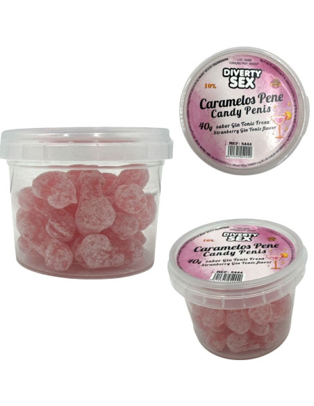 DIABLO PICANTE - 20 GIN and TONIC FLAVORED PENIS CANDIES