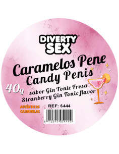 DIABLO PICANTE - 20 GIN and TONIC FLAVORED PENIS CANDIES 2