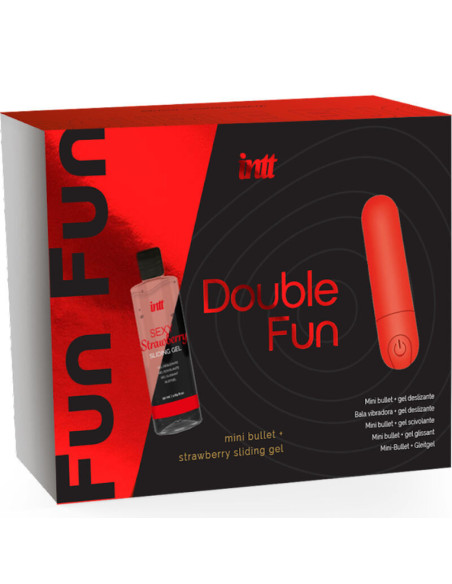 INTT RELEASES - DOUBLE FUN KIT WITH VIBRATING BULLET AND STRAWBERRY MASSAGE GEL