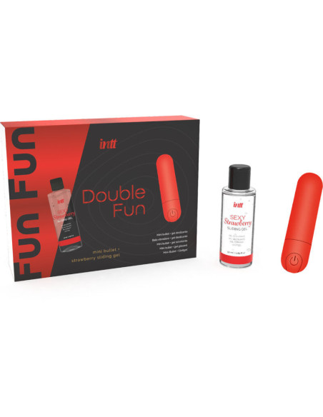INTT RELEASES - DOUBLE FUN KIT WITH VIBRATING BULLET AND STRAWBERRY MASSAGE GEL