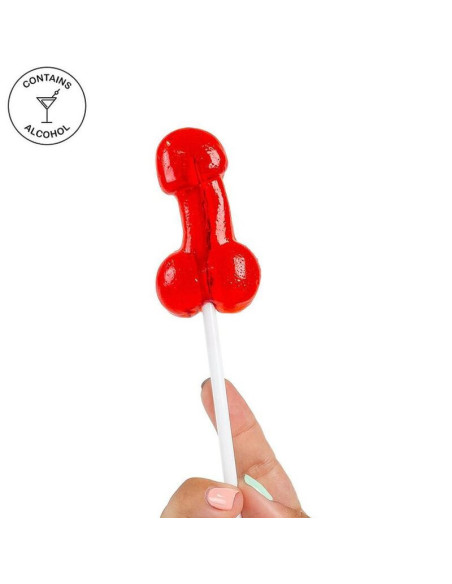 SECRETPLAY - COCK LOLLIPOP WITH ALCOHOL STRAWBERRY DAIQUIRI