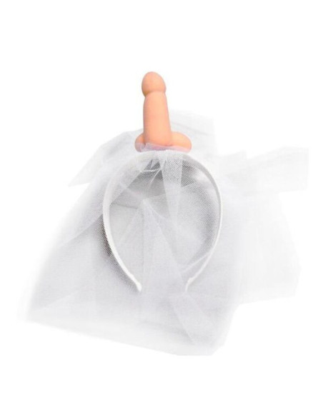 DIABLO PICANTE - WHITE BRIDAL VEIL WITH PENIS