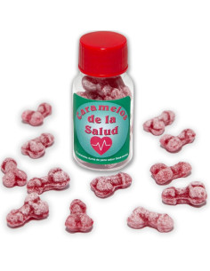 DIABLO PICANTE - 12 HEALTH CANDIES PENIS SHAPE STRAWBERRY-CHERRY