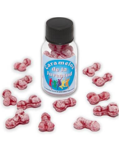DIABLO PICANTE - 12 YOUTH CANDIES PENIS SHAPE STRAWBERRY-CHERRY
