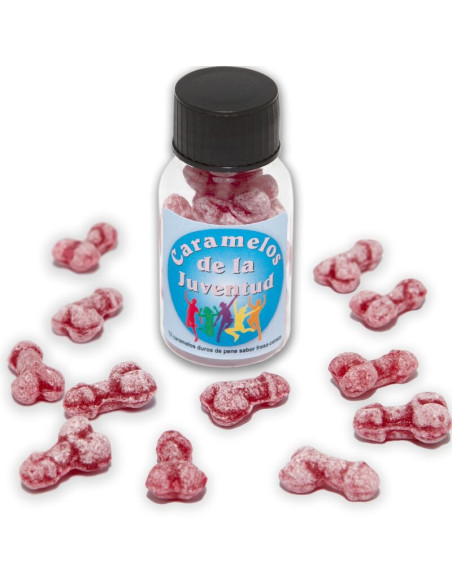DIABLO PICANTE - 12 YOUTH CANDIES PENIS SHAPE STRAWBERRY-CHERRY