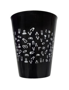 DIABLO PICANTE - BLACK CUP 500 ML WITH WHITE PENISES