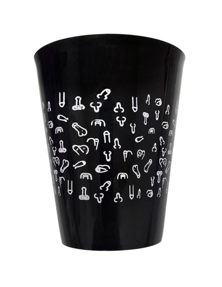 DIABLO PICANTE - BLACK CUP 500 ML WITH WHITE PENISES