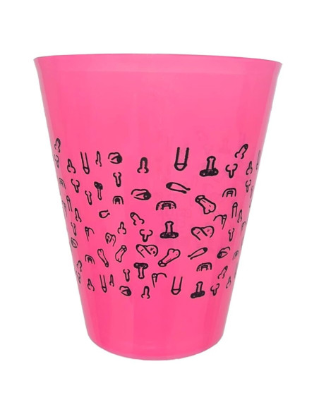 DIABLO PICANTE - FUCHSIA CUP 500 ML WITH BLACK PENISES