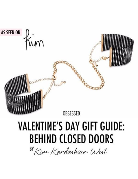 BIJOUX - DÉSIR MÉTALLIQUE BLACK METAL MESH HANDCUFFS