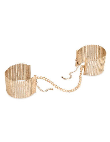 BIJOUX - DÉSIR MÉTALLIQUE GOLDEN METAL MESH HANDCUFFS
