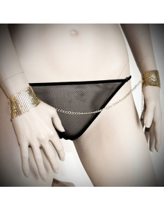 BIJOUX - DÉSIR MÉTALLIQUE GOLDEN METAL MESH HANDCUFFS 2