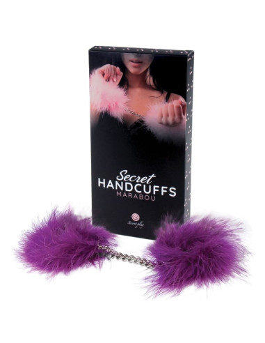 SECRETPLAY - PURPLE MARABOU HANDCUFFS