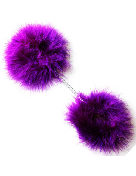 SECRETPLAY - PURPLE MARABOU HANDCUFFS