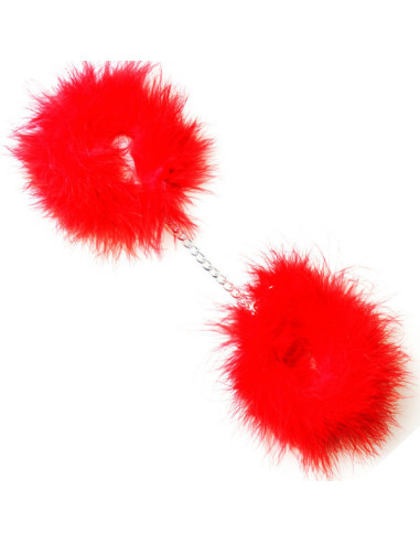 SECRETPLAY - RED MARABOU HANDCUFFS