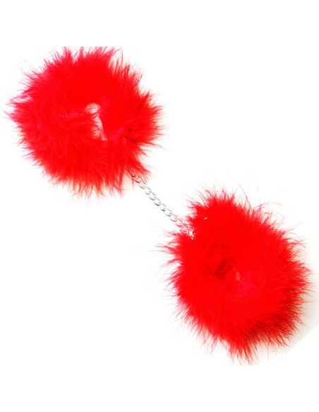 SECRETPLAY - RED MARABOU HANDCUFFS