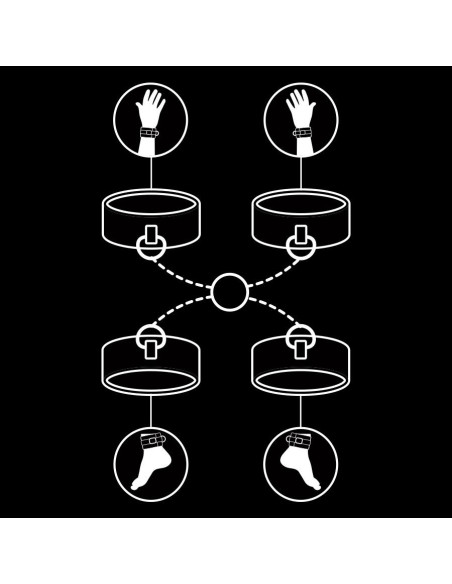 FETISH SUBMISSIVE - RANKŲ IR ČIURNOS ANTRANKIŲ RINKINYS SU NOPRENO PAMUŠALIU