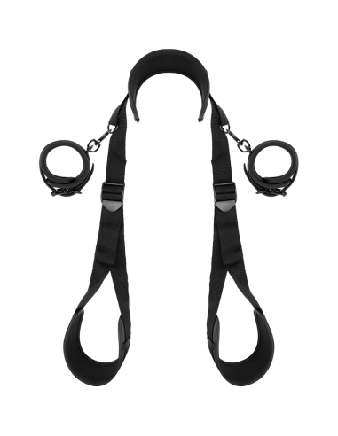 FETISH SUBMISSIVE - OPEN LEGS POSITION WITH NOPRENE LINING HANDCUFFS