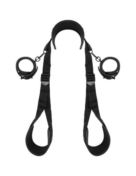 FETISH SUBMISSIVE - OPEN LEGS POSITION WITH NOPRENE LINING HANDCUFFS