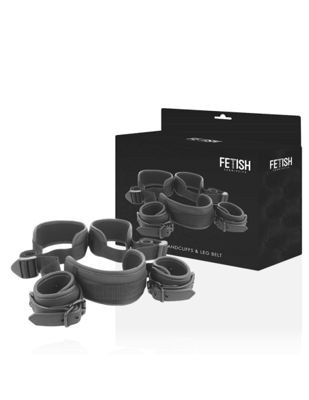 FETISH SUBMISSIVE - OPEN LEGS POSITION WITH NOPRENE LINING HANDCUFFS