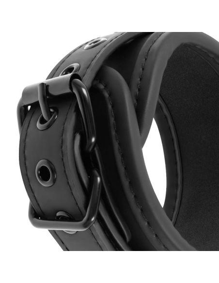 FETISH SUBMISSIVE - OPEN LEGS POSITION WITH NOPRENE LINING HANDCUFFS