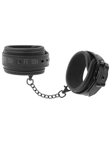 FETISH SUBMISSIVE - VEGAN LEATHER ANKLE CUFFS WITH NOPRENE LINING