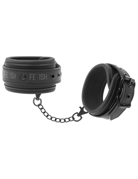 FETISH SUBMISSIVE - VEGAN LEATHER ANKLE CUFFS WITH NOPRENE LINING