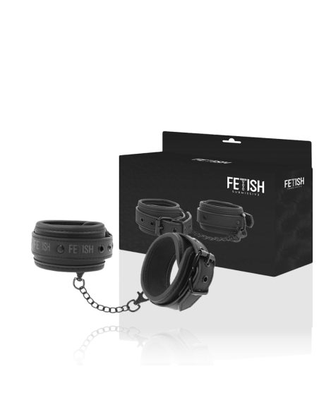 FETISH SUBMISSIVE - VEGAN LEATHER ANKLE CUFFS WITH NOPRENE LINING