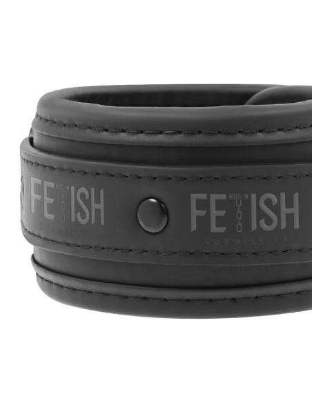 FETISH SUBMISSIVE - VEGAN LEATHER ANKLE CUFFS WITH NOPRENE LINING