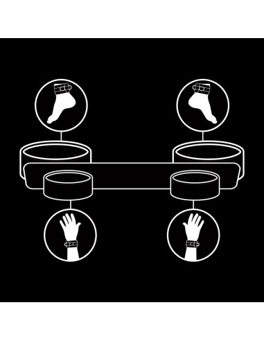 FETISH SUBMISSIVE - BONDAGE SPREADER BAR WITH NOPRENE LINING