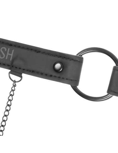 FETISH SUBMISSIVE - GAG RING WITH NIPPLE CLAMPS