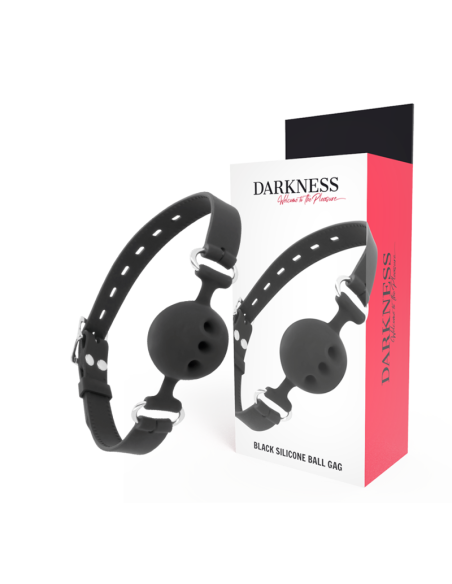 DARKNESS - BLACK BREATHABLE SILICONE GAG