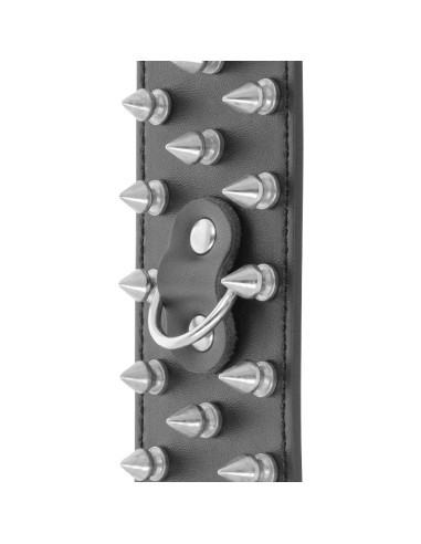 DARKNESS - SKULLS AND BONES BLACK SPIKED HANDCUFFS