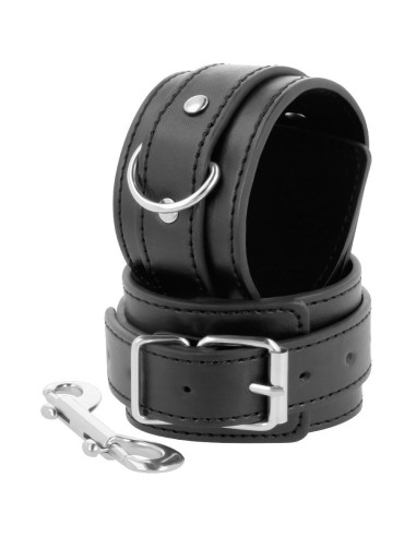 DARKNESS - BLACK ADJUSTABLE HANDCUFFS WITH DOUBLE REINFORCEMENT TAPE