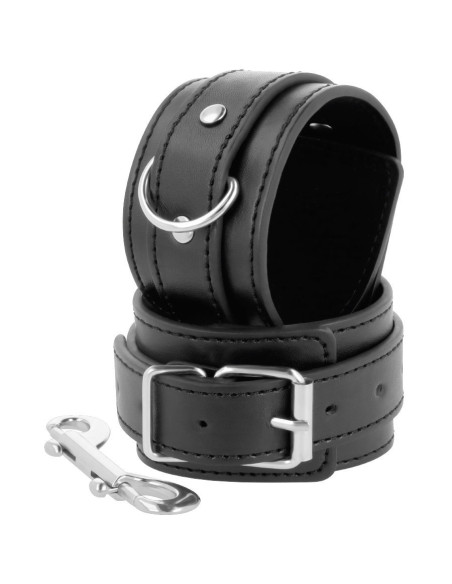 DARKNESS - BLACK ADJUSTABLE HANDCUFFS WITH DOUBLE REINFORCEMENT TAPE