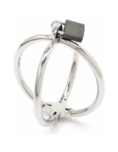 METAL HARD - CRISS CROSS HANDCUFF STAINLESS STEEL RESTRAINTS