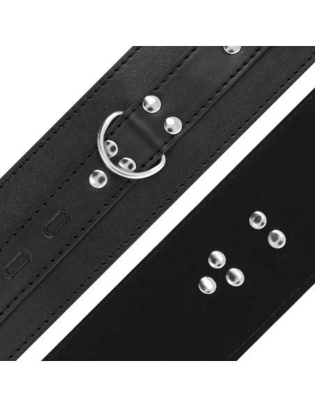 DARKNESS - BLACK LEATHER HANDCUFFS