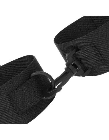 DARKNESS - BLACK NYLON ANKLE CUFFS