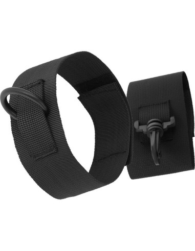 DARKNESS - BLACK NYLON ANKLE CUFFS