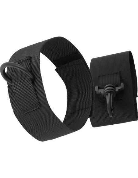 DARKNESS - BLACK NYLON ANKLE CUFFS