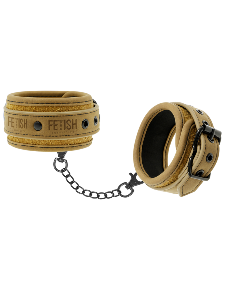 FETISH SUBMISSIVE ORIGEN - VEGAN LEATHER ANKLE CUFFS WITH NEOPRENE LINING