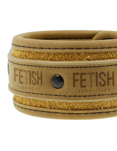 FETISH SUBMISSIVE ORIGEN - VEGAN LEATHER ANKLE CUFFS WITH NEOPRENE LINING