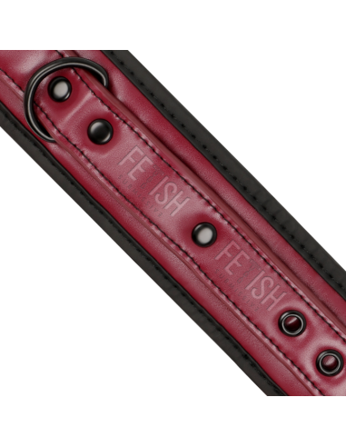 FETISH SUBMISSIVE DARK ROOM - VEGAN LEATHER HANDCUFFS WITH NEOPRENE LINING