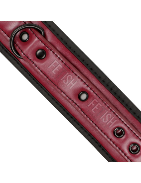 FETISH SUBMISSIVE DARK ROOM - VEGAN LEATHER HANDCUFFS WITH NEOPRENE LINING