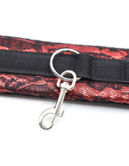 OHMAMA FETISH - VELVET HANDCUFFS WITH NYLON TAPE