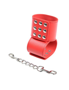 OHMAMA FETISH - RED HANDCUFFS WITH SNAP CLOSURE