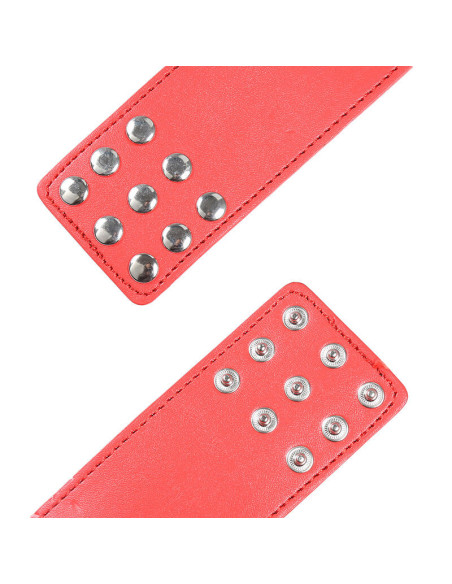 OHMAMA FETISH - RED HANDCUFFS WITH SNAP CLOSURE